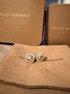 Albion Silver and Yellow Citrine earrings